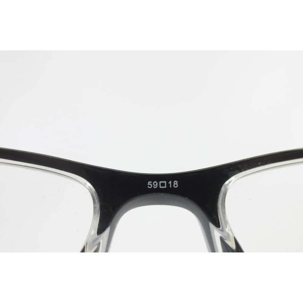 Black Clear Rectangular Eyeglasses Full Rim Frame 59-18-145 37519